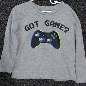 ADTN Kid's Boys Grey Got Game Graphic Long Sleeve T-Shirt Tee Shirt